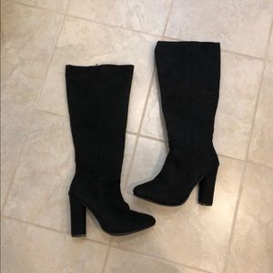Black Knee High Boots